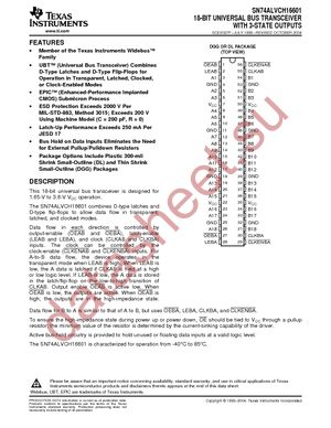 74ALVCH16601DGGRG4 datasheet  